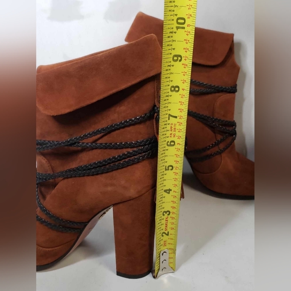 Aquazzura POPPY DELEVINGNE X  Moonshine Ankle Boots SZ 37 ITALY NEW - Picture 13 of 16